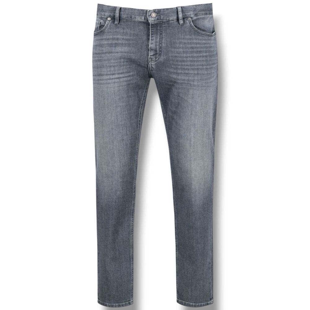 Alberto T400 Jeans 34x33 Slim Straight Candiani Denim-Super Stretch-Dual FX Gray